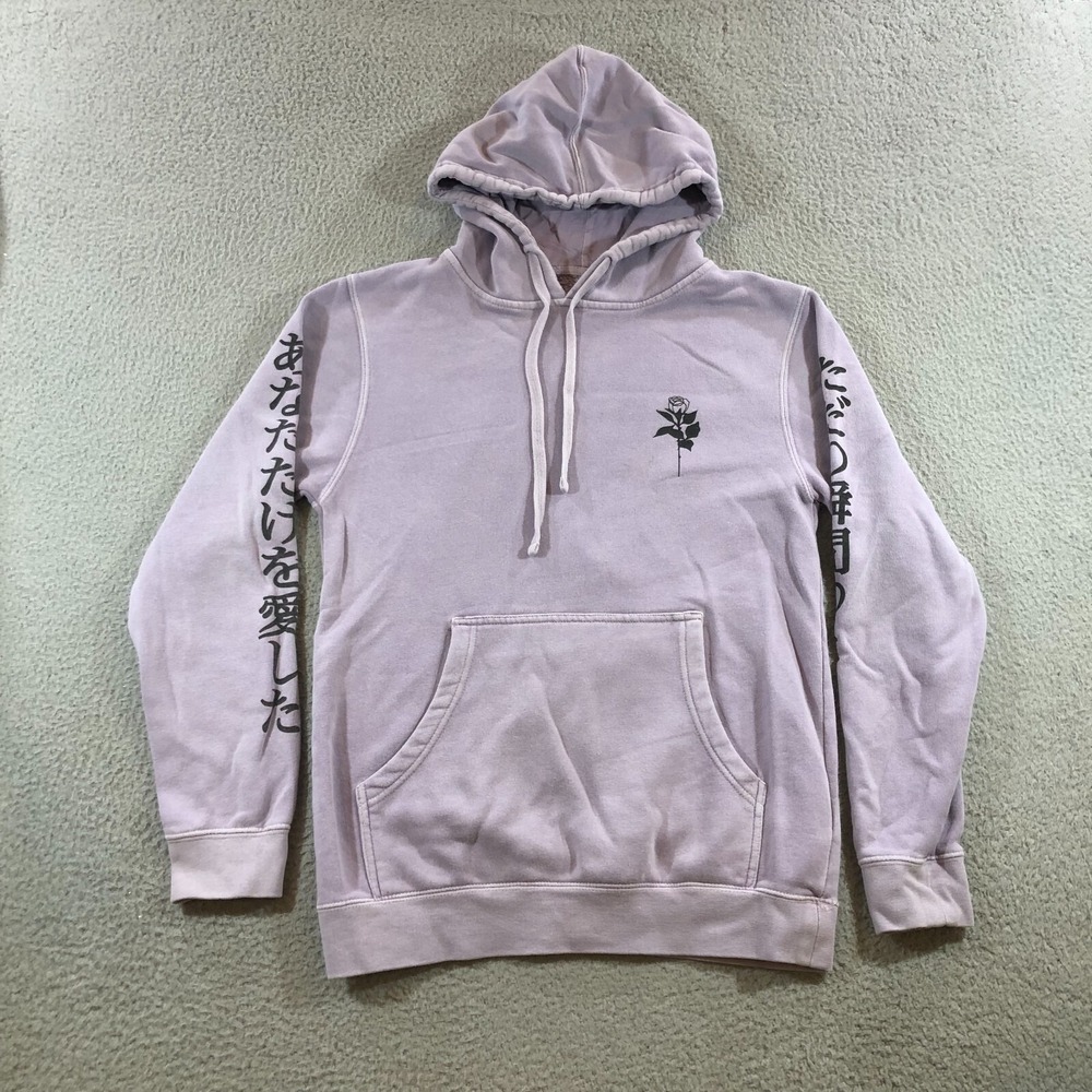 BSR by Samii Ryan hoodie sweater mens M light purple japan roses goodbye